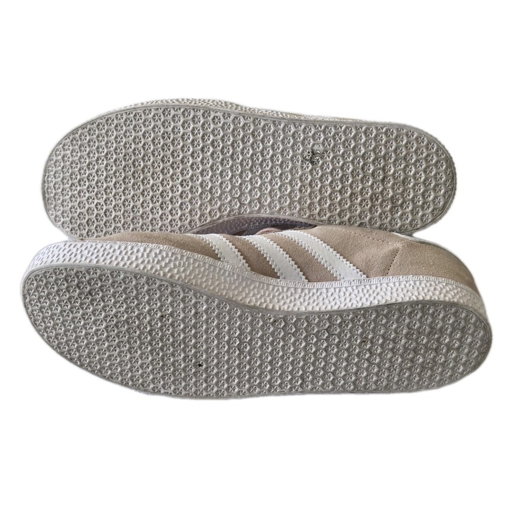 Adidas Gazelle Women's 6 Sneakers Halo Blush Rose & White Classic Suede Gold - Picture 7 of 13